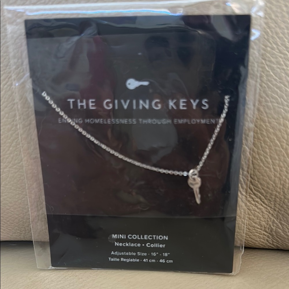 The Giving Keys Silver Mini Key Necklace